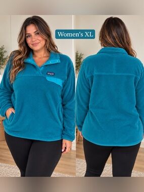 Patagonia Women's Teal Snap-T Fleece Pullover